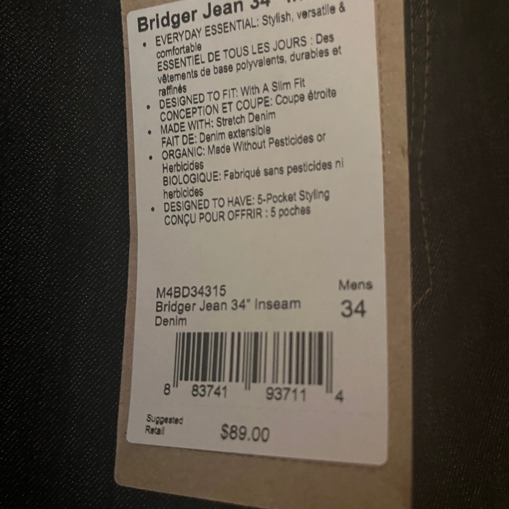 Mens prana jeans size 34